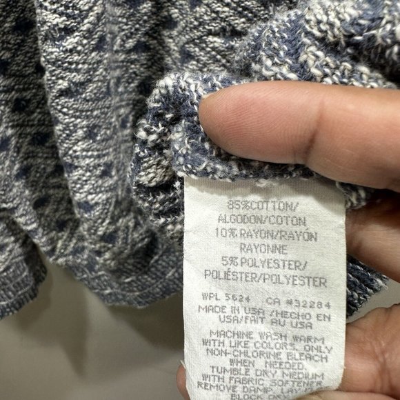 VTG SHENANDOAH Mens XXL Blue Gray Lattice Knit Cotton Blend Crew Neck Sweater US - Picture 4 of 12